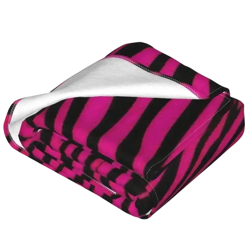 McBling Pink Zebra Throw Blanket