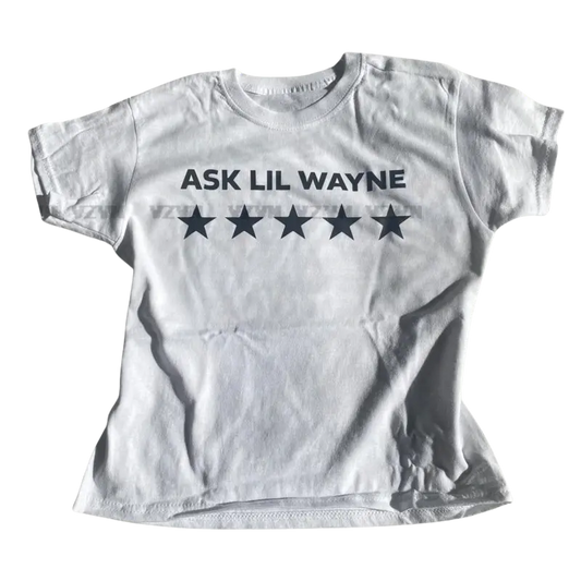 McBling 'Ask Lil Wayne' Five Stars Crop Top Tee