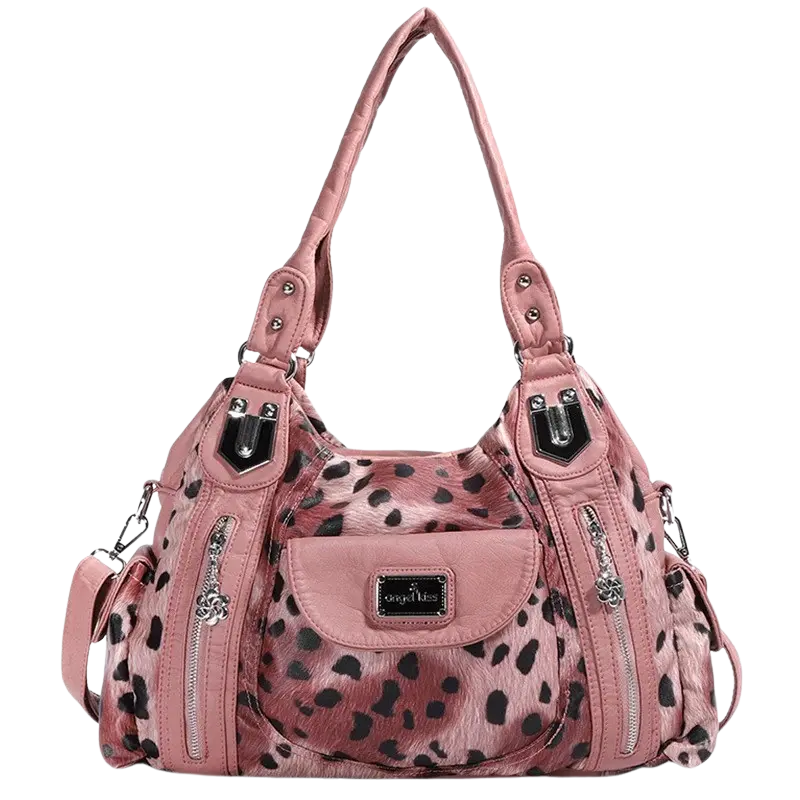 McBling Pink Leopard Handbag