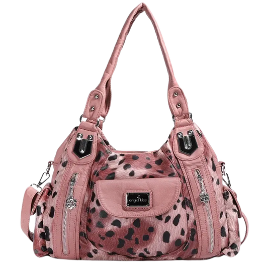 McBling Pink Leopard Handbag