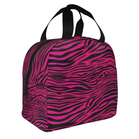 McBling Pink Zebra Insulated Lunch Bag 