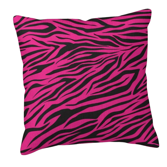 McBling Pink Zebra Pillow