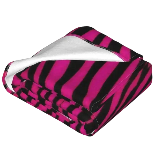 McBling Pink Zebra Throw Blanket